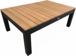 Loungeset 5 Plaatsen Van Aluminium En Eucalyptus – NAZCA – Antraciet Structuur, Lichtgrijs Kussens -Tuinmeubelen 1200x899 24