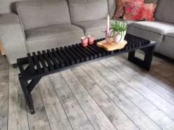 Tuinbank Design 2023 - 150CM - Grenen Hout - Zwart -Tuinmeubelen 1200x900 34