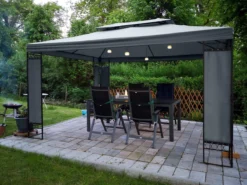 Casaria Paviljoen Lorca 3x3m - UV-bescherming 50+ Metaal - Antraciet -Tuinmeubelen 1200x900 6