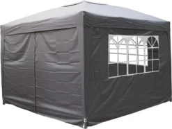 Garden Royal Partytent 3x3m Easy Up Grijs Met 4 Zijwanden