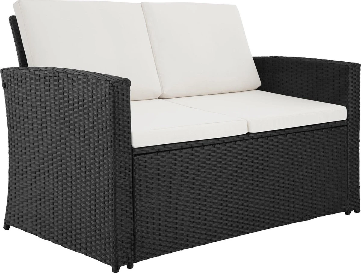 Tectake - Wicker Zitgroep Tuinset Lucca - Zwart - 404131 10 Tectake - Wicker Zitgroep Tuinset Lucca - Zwart - 404131 - Afbeelding 10