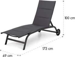 Blumfeldt Limala Tuinstoel - Ligstoel - Relaxstoel - Rugleuning In 6 Standen Verstelbaar - 2 Vielen - Draagkracht: Max. 150 Kg -Tuinmeubelen 1200x918 1