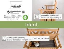 Needs&wants® Houten Tuinbank Met Opbergruimte, 2-zits Kistbank Houten Klassieke Bank Opslag, Grote Tuinopbergbank Van Massief Hout Weerbestendig Voor Buiten Tuin, Balkon, Terras, 115x61x85 Cm, Donker-bruin -Tuinmeubelen 1200x922 2