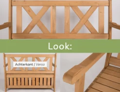 Needs&wants® Houten Tuinbank Met Opbergruimte, 2-zits Kistbank Houten Klassieke Bank Opslag, Grote Tuinopbergbank Van Massief Hout Weerbestendig Voor Buiten Tuin, Balkon, Terras, 115x61x85 Cm, Donker-bruin -Tuinmeubelen 1200x922 3