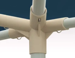 MaxxGarden Partytent Feesttent Paviljoen - 300 X 400 X 250 Cm - Zijwanden - Blauw -Tuinmeubelen 1200x926 4