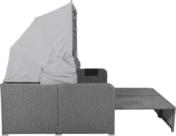 Polyrattan Patio Rieten Meubels Set Voor 2 Personen-Outdoor Rattan Sofa Set Met Intrekbare Luifel-lounge Bank-PE Rotan Loveseat Voor Achtertuin Veranda Tuin Zwembad Balkon-grijs -Tuinmeubelen 1200x929 2