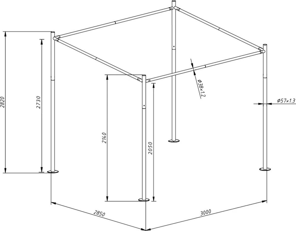 SORARA® Milano Paviljoen - Grijs - 285x300 Cm. 6 SORARA® Milano Paviljoen - Grijs - 285x300 Cm. - Afbeelding 6