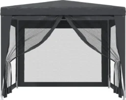 Prolenta Premium Partytent Met 4 Mesh Zijwanden 3x3 M HDPE Antracietkleurig -Tuinmeubelen 1200x948 1