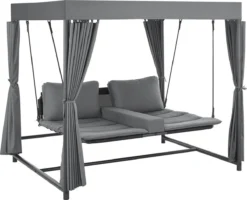 Schommelbank / Ligbank Kassandra - Donkergrijs -Tuinmeubelen 1200x973 3