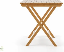 Bistro Set Hout Balkonset FSC – Patio Set Tuin – Houten Frans Tuinsetje – Kleine Tuinset – Complete Kleine Balkon Tafelset Met Gratis Bijzettafel – Hardhout FSC Balkonstoelen & Balkon Tafel - Tuintafel En Stoelen - Bistroset Van Hout – Balcony Set -Tuinmeubelen 1200x984 1