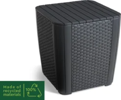 ALLIBERT Keter Luzon Opbergtafel - 39x39x43cm - Donkergrijs -Tuinmeubelen 1200x989