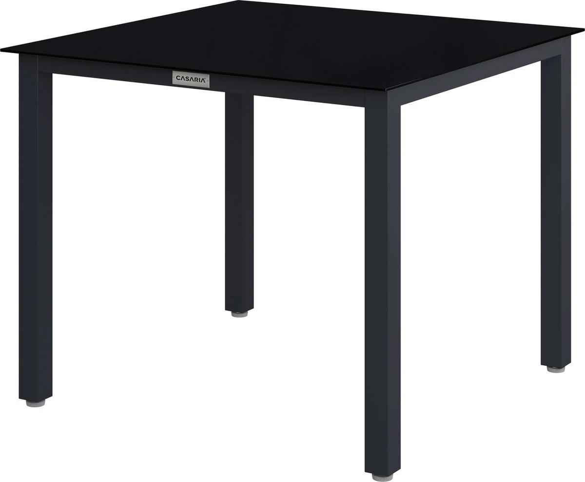 Casaria – Tuintafel – Aluminium – 90x90x75cm –Antraciet 1 Casaria – Tuintafel – Aluminium – 90x90x75cm –Antraciet