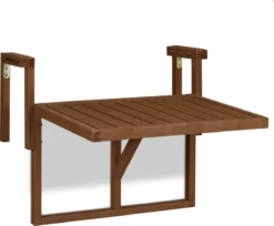 Relaxdays Balkontafel Inklapbaar - Klaptafel Balkon - Tafel Reling - Hangtafel Hout -Tuinmeubelen 1200x990 4