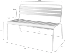 MaximaVida Metalen Tuinbank Max 120 Cm Olijfgroen -Tuinmeubelen 1200x992