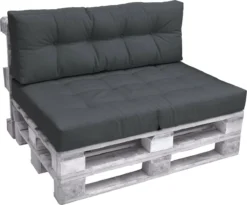 Beautissu Eco Elements Palletkussen – Rugkussen 120x40x15 Cm Voor Palletbank - Kussen Graphiet Grijs - Palletkussens In Matraskussen Kwaliteit -Tuinmeubelen 1200x995 4