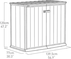 Keter Patio Store Opbergkast - 139,5x77x120cm - Grijs -Tuinmeubelen 1200x995 5