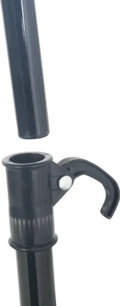 Prolenta Premium - Loungebed Met Parasol Poly Rattan Grijs -Tuinmeubelen 471x1200