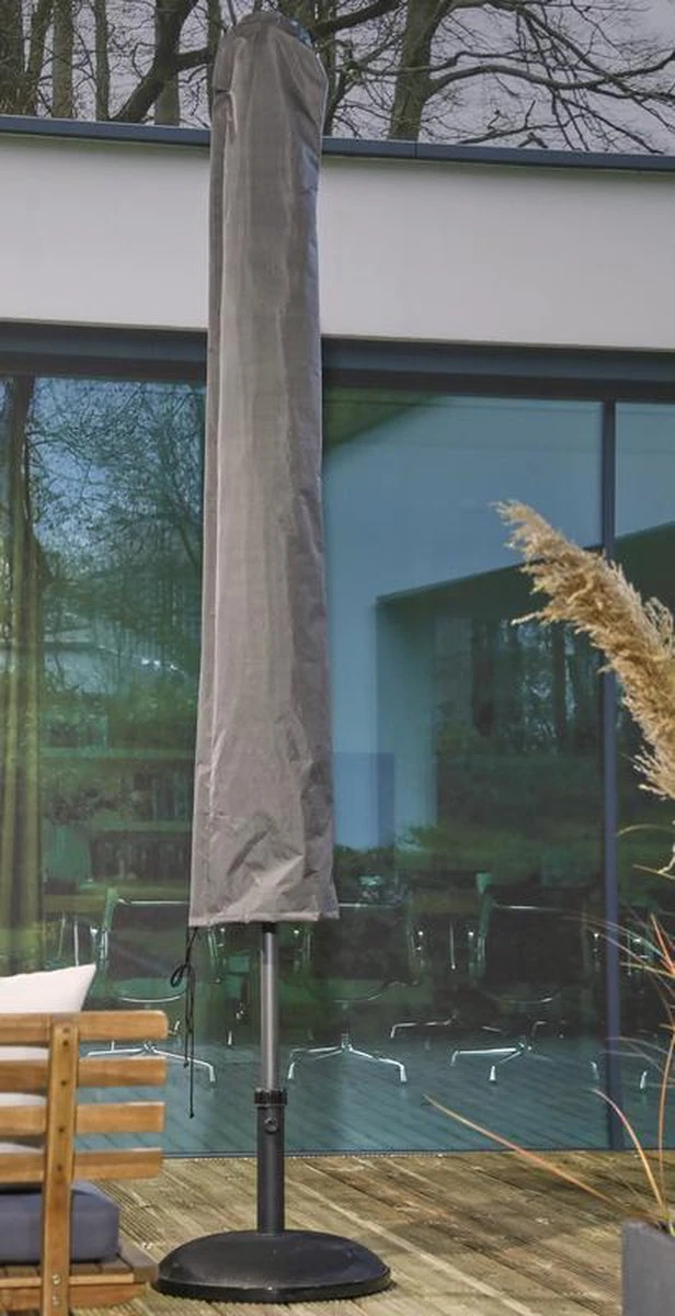 Weersbestendige Parasolhoes - Rond & Vierkant - Max. 3 X 3 M - Grijs / Antraciet - Stokparasol 7 Weersbestendige Parasolhoes - Rond & Vierkant - Max. 3 X 3 M - Grijs / Antraciet - Stokparasol - Afbeelding 7