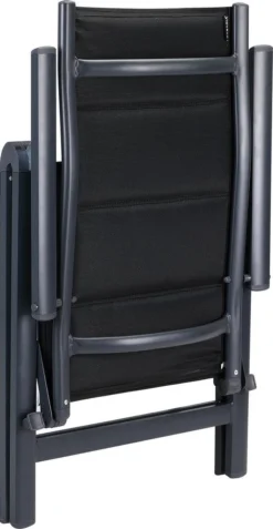 Casaria Tuinstoel Aluminium - 2 Stuks Inklapbaar - Antraciet -Tuinmeubelen 621x1200