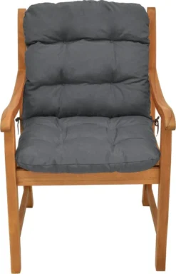 Beautissu Flair NL – Set Van 2 Tuinkussen Lage Rug Antraciet – 100x50 Cm – Zitkussen Matraskussen Voor Tuin Meubelen -Tuinmeubelen 772x1200