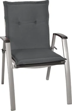 Beautissu Set Van 6x Tuinkussens Lage Rug Loft NL 100 X 50 X 6 Cm - Kussen Antraciet - Zitkussen Sierkussen Tuinstoel -Tuinmeubelen 773x1200