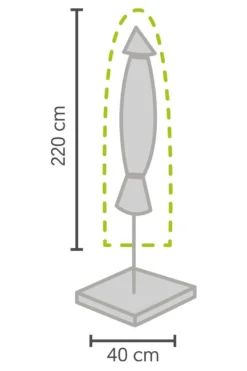 Weersbestendige Parasolhoes - Rond & Vierkant - Max. 3 X 3 M - Grijs / Antraciet - Stokparasol 12 Weersbestendige Parasolhoes - Rond & Vierkant - Max. 3 X 3 M - Grijs / Antraciet - Stokparasol -Tuinmeubelen 800x1200 11