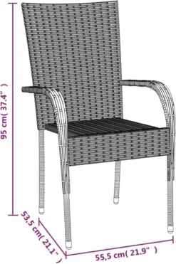VidaXL 5-delige Tuinset Poly Rattan Bruin -Tuinmeubelen 800x1200 15