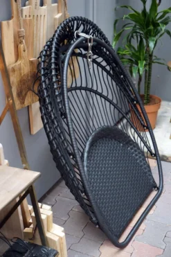 Merkloos Hangstoel Norway - Zwart Wicker & Touw Luxe Egg Hangstoel Met Dikke Antraciete Kussens Met Frame - Inklapbare Basket 9 Merkloos Hangstoel Norway - Zwart Wicker & Touw Luxe Egg Hangstoel Met Dikke Antraciete Kussens Met Frame - Inklapbare Basket -Tuinmeubelen 800x1200 26