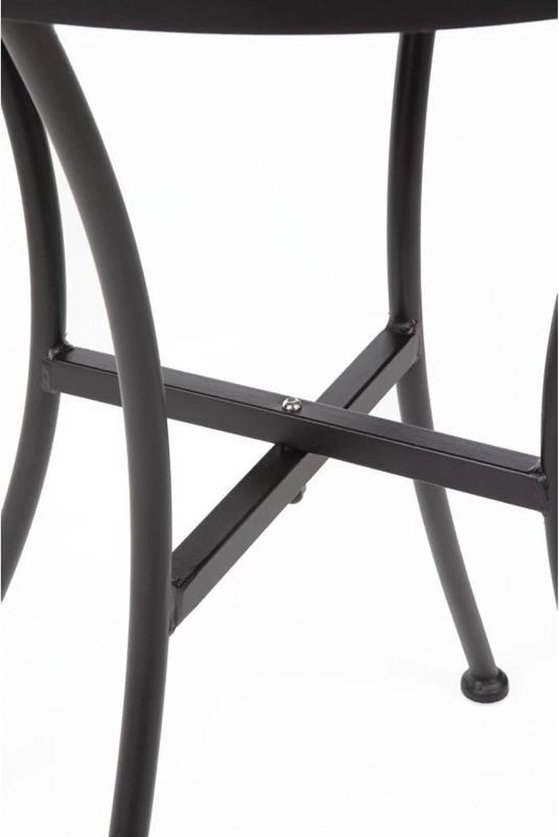 Bolero Ronde Stalen Bistro Tafel Zwart 60cm 5 Bolero Ronde Stalen Bistro Tafel Zwart 60cm - Afbeelding 5