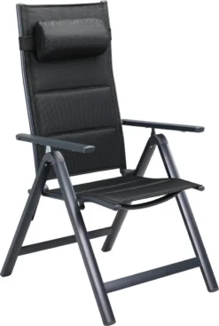 Casaria Tuinstoel Aluminium - 2 Stuks Inklapbaar - Antraciet -Tuinmeubelen 808x1200 2