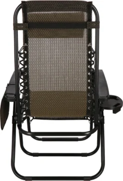 Springos Tuinstoel | Ligstoel | Opvouwbaar | Verstelbaar | Ergonomische Hoofdsteun | Bruin / Zwart -Tuinmeubelen 816x1200 1