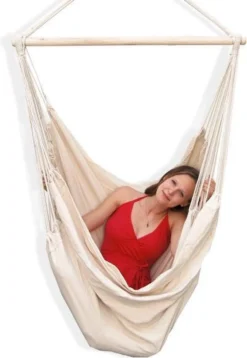 XXL 2 Persoons Hangstoel 185x130 - Zit Hangmat Met Spreidstok Tot 150 Kg - Binnen En Buiten -Tuinmeubelen 829x1200