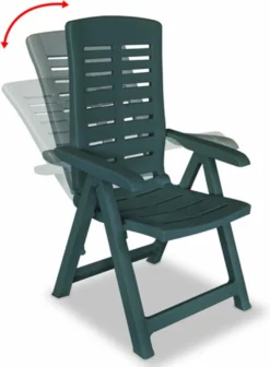 VidaXL 5-delige Tuinset Kunststof Groen -Tuinmeubelen 882x1200