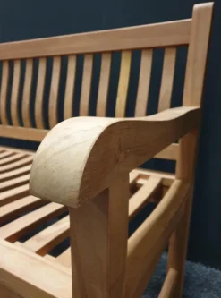 Merkloos TIERRA | Tuinbank Van Teak Comfort Plus + | 150 Cm - 3-Persoons / 3-Zits | Naturel / Original | BONANY Luxe | Geschuurd & Olie Op Waterbasis | Klassiek & Traditioneel | Stevig | Tuinzetel | Bank Voor Tuin -Tuinmeubelen 890x1200