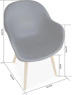 Alice's Garden Kuipstoelen CELEBES - Set Van 4 - Acacia En Kunststof - Grijs -Tuinmeubelen 918x1200 1