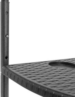 Relaxdays Balkontafel Inklapbaar, Balkon Tafel Rotan, Hangtafel Reling - Zwart -Tuinmeubelen 929x1200