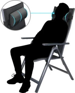 Casaria Tuinstoel Aluminium - 2 Stuks Inklapbaar - Antraciet -Tuinmeubelen 966x1200 1