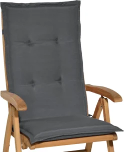 Beautissu Loft HL – Set Van 4 Tuinkussens Hoge Rug 120x50x6 Cm Kussen Grafiet Grijs Tuinstoelkussens Zitkussen Tuinstoel -Tuinmeubelen 976x1200