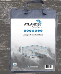 Weersbestendige Beschermhoes Loungeset / Tuinset (met Hoge Tafel) | 260 X 260 X 95 Cm | Premium | Waterproof | TÜV Rheinland Gecertificeerd | Hoes Voor Tuin | Waterdicht | Solution Dyed (verkleuring Onmogelijk) | Grijs / Antraciet -Tuinmeubelen 992x1200 2