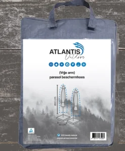 Weersbestendige Parasolhoes - Max. 4 X 4 M - Grijs / Antraciet - Zweefparasol -Tuinmeubelen 992x1200 5